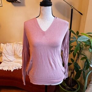 Banana Republic Soft Pink V-Neck Sweater